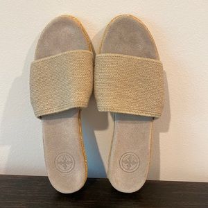 Charleston Shoe Co. Seabrook Slide Linen Size 5.5